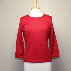 Zanella Italy Fine Red Wool Sweater